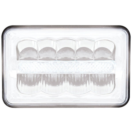 High power LED rectangular headlight with light bar