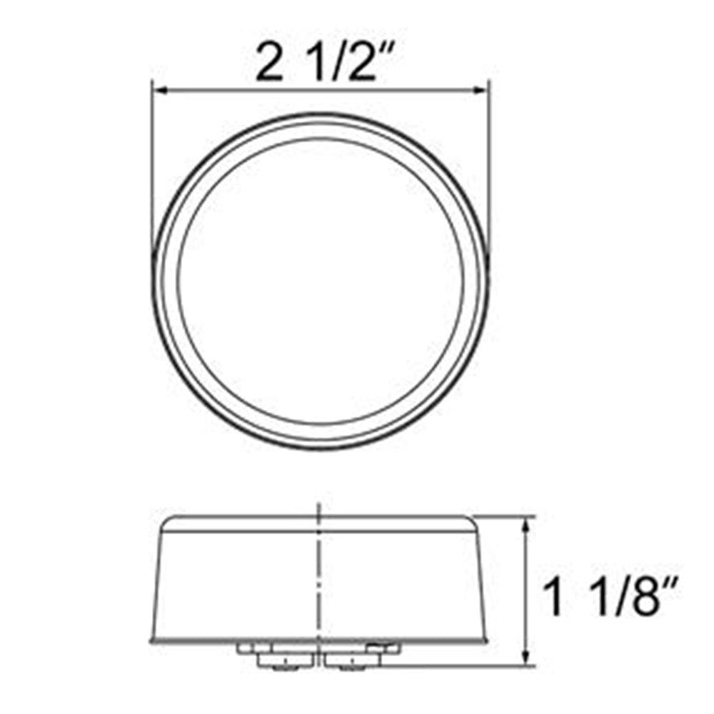 2-1/2" Clearance/Marker 9 LED Glow Light