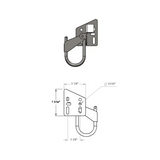 Tire Chain Hanger with Mud Flap Bracket Set