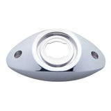 Chrome Oval Aerodynamic Branch Deflector for 2" Round Lights - Twist Lock