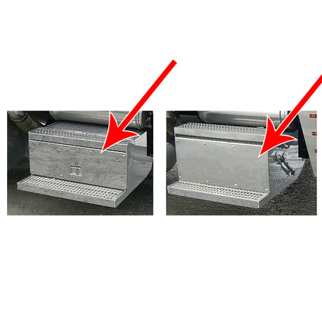 Peterbilt 379 battery box and tool box covers for semi trucks