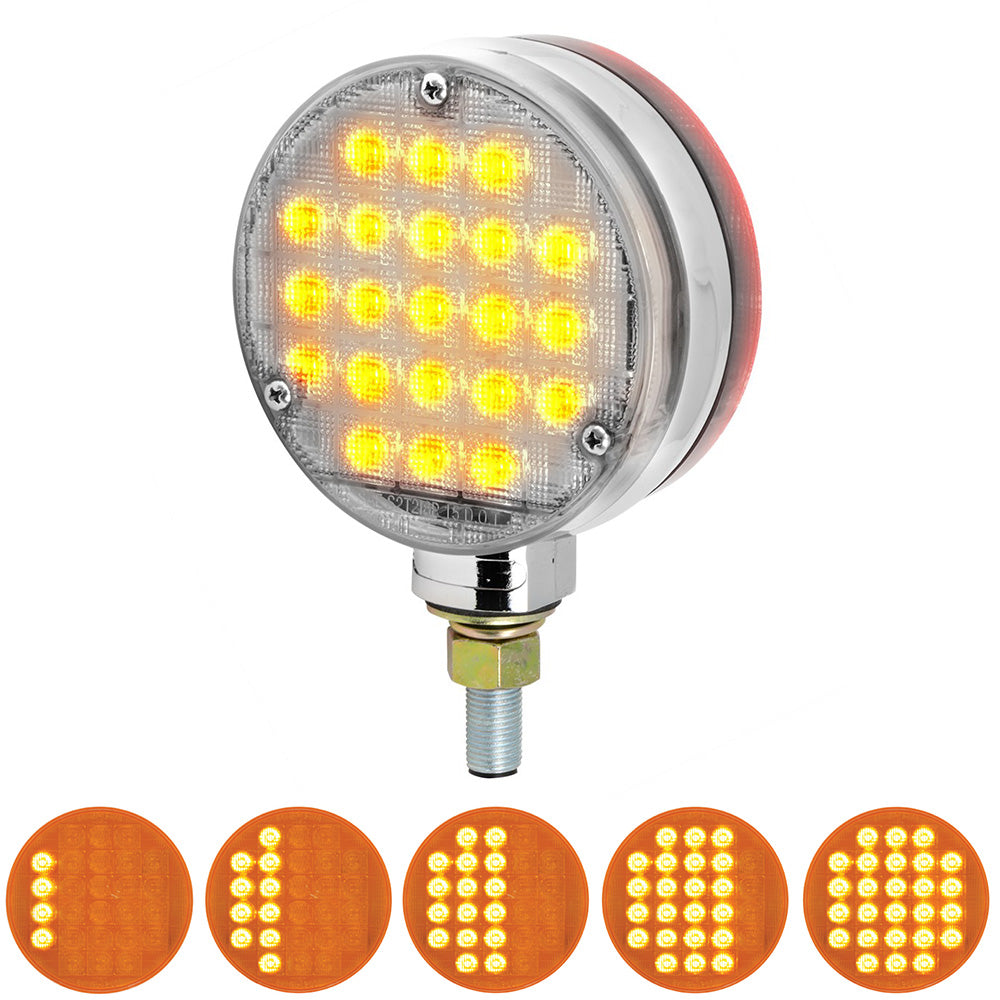 4" 21 LED Round Smart Dynamic Sequential Double Face Light
