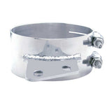 6" Stainless Steel Butt Joint Exhaust Clamp with Angled Bracket