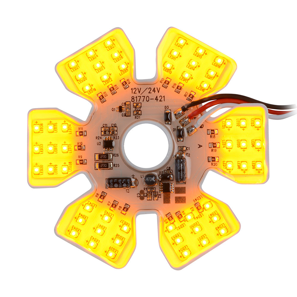 5-1/8" 54 LED Ultra Thin Hex Dual Function Air Cleaner Light