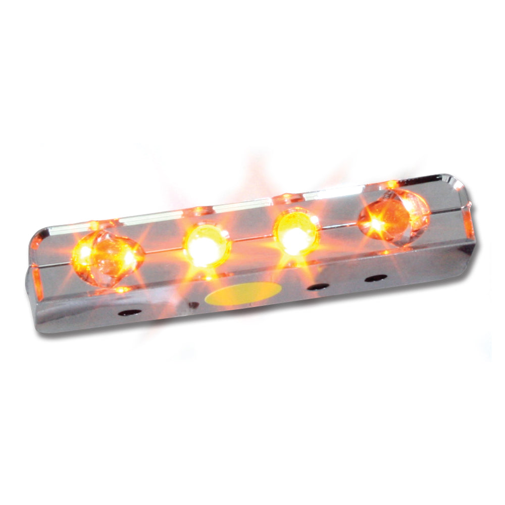 2-1/2" 4 LED Chrome Step Light
