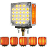 4" 21 LED Square Smart Dynamic Sequential Double Face Light