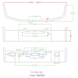 Freightliner FLD 112 16" Set Back Chrome Bumper