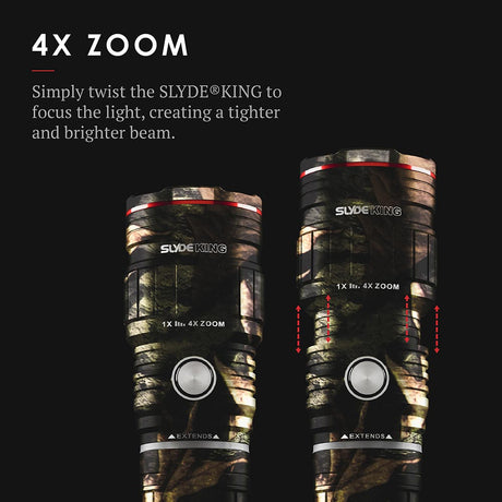 Slyde king rechargeable flashlight, closer view