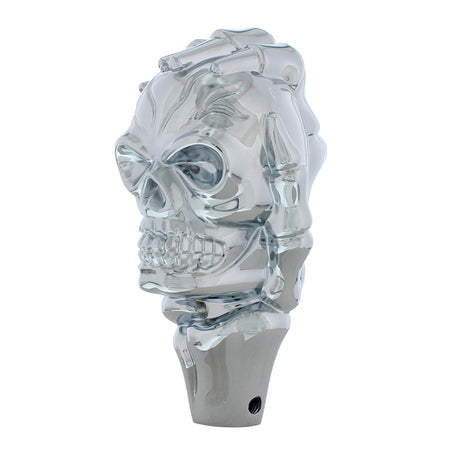 Chrome skull and hand gearshift knob
