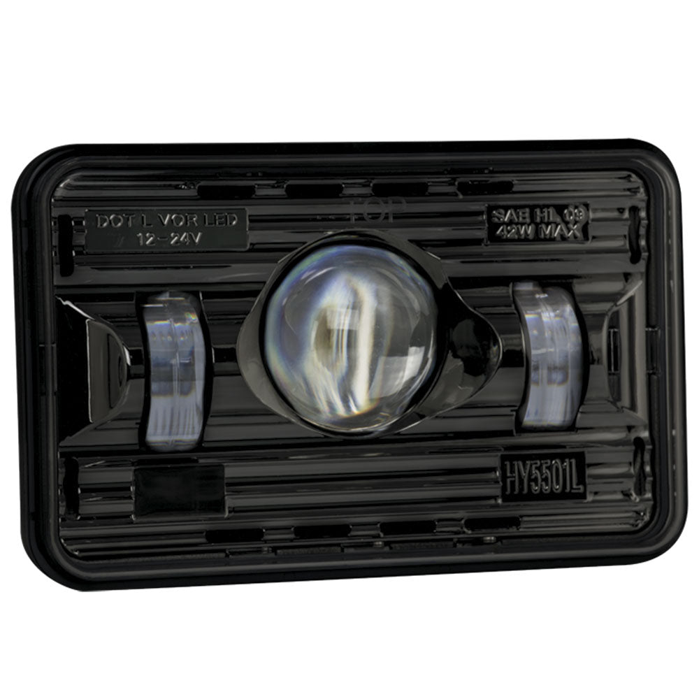 6" x 4" Raven High Beam Black LED Projector Headlight