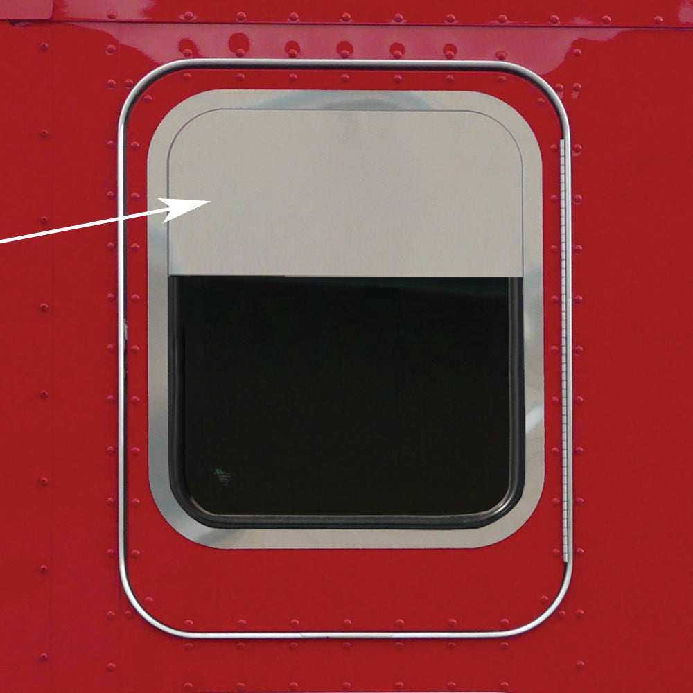 Kenworth 8" Stainless Sleeper Door Window Chop Top