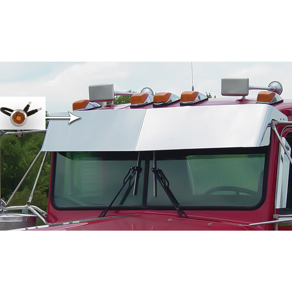 Kenworth 12" Visor with 10 Button Lights & Bezels