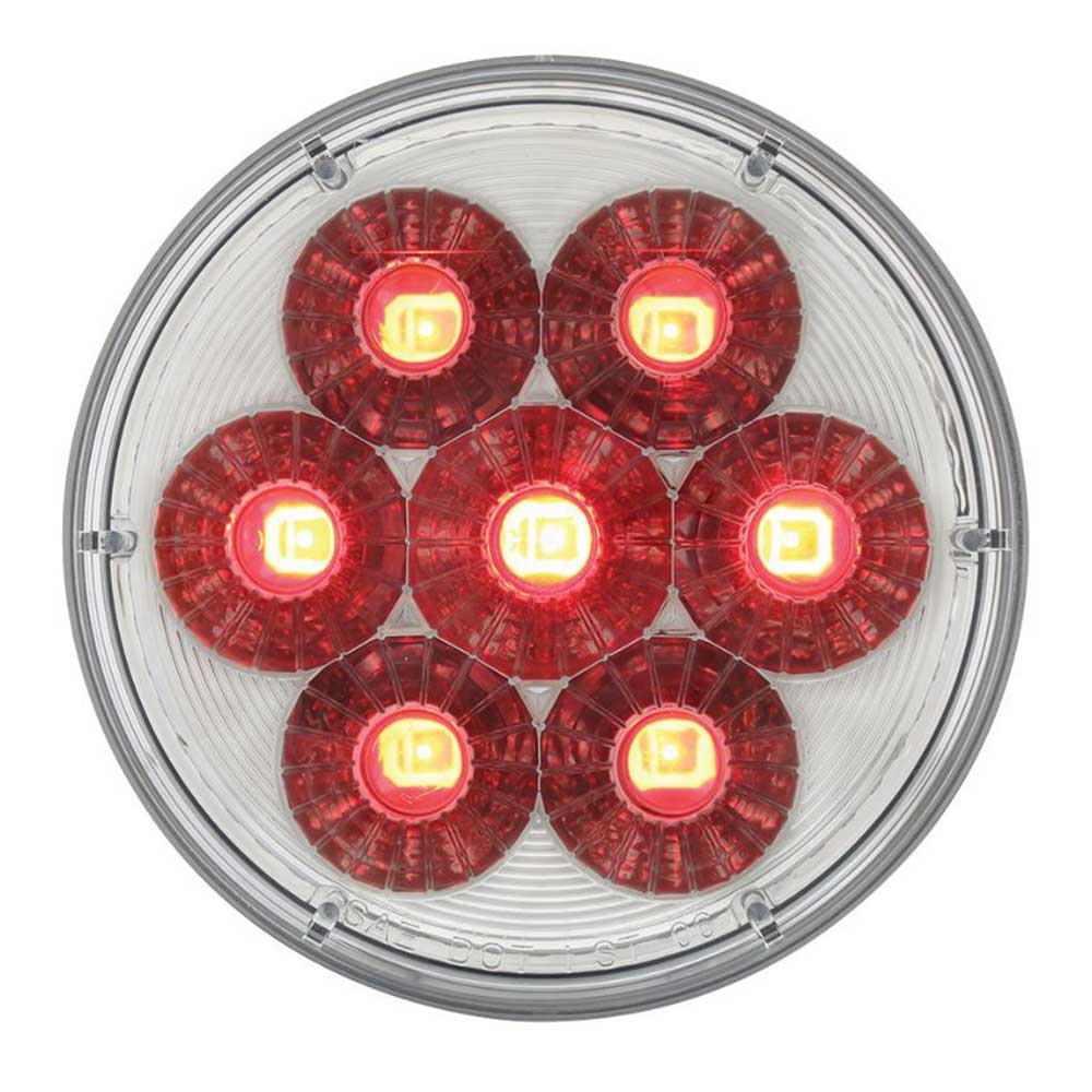 4" Double Fury 14 LED Stop, Turn, Tail Light with Clear Lens