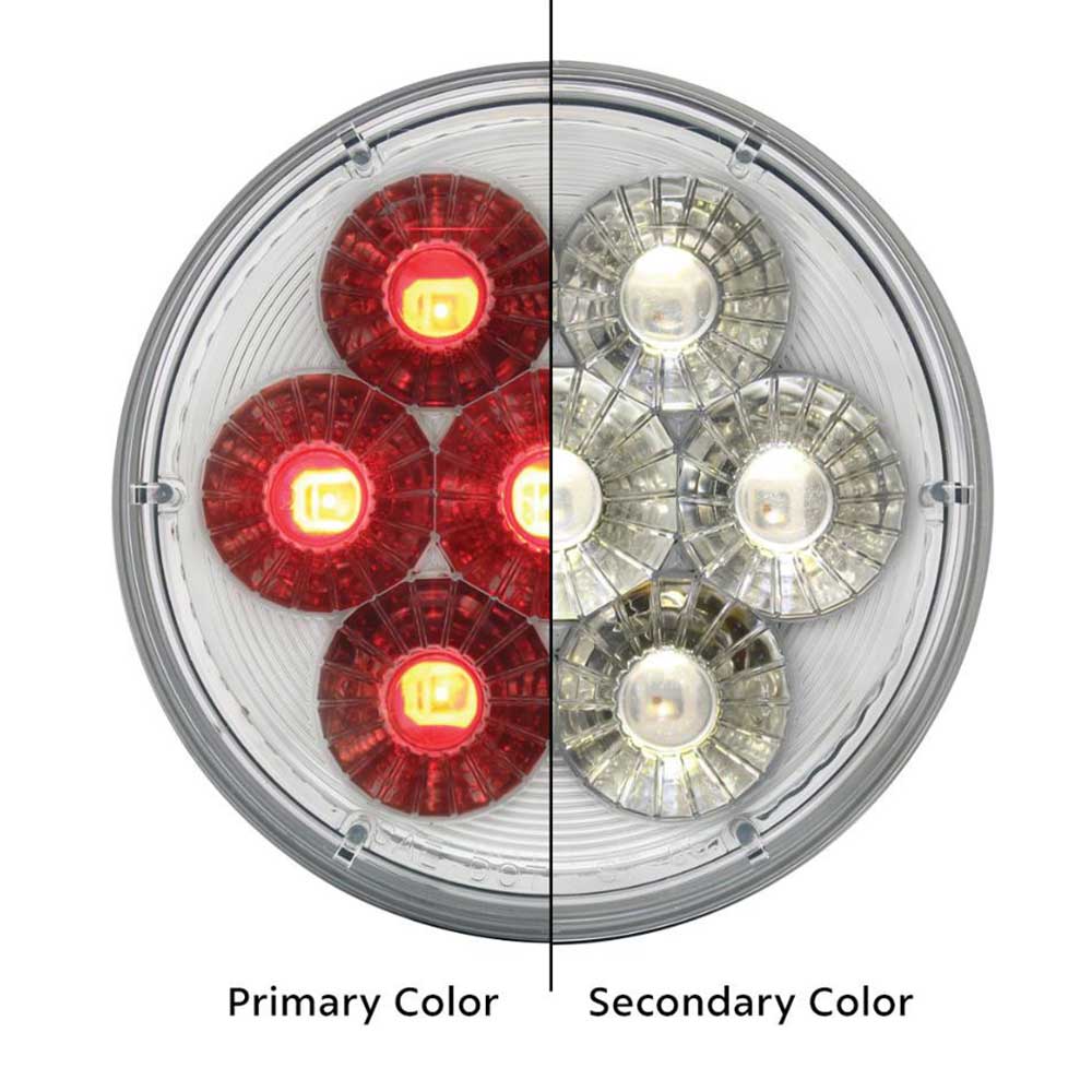 4" Double Fury 14 LED Stop, Turn, Tail Light with Clear Lens
