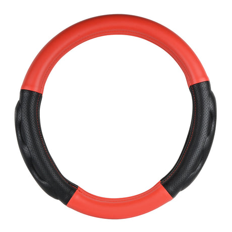 Heavy duty matte red 18" steering wheel cover