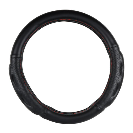 Heavy duty black with red 18" steering wheel cover