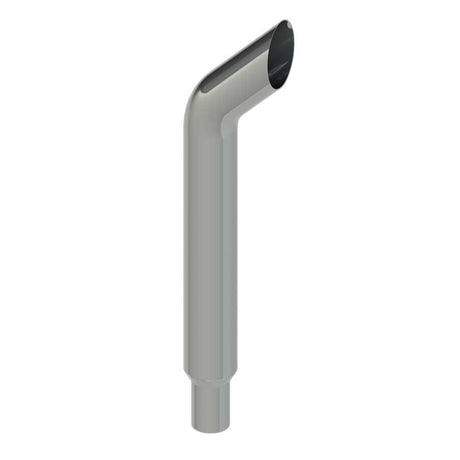 6"-5"D X 60"L bullhorn chrome one-piece stack with extended tapered end