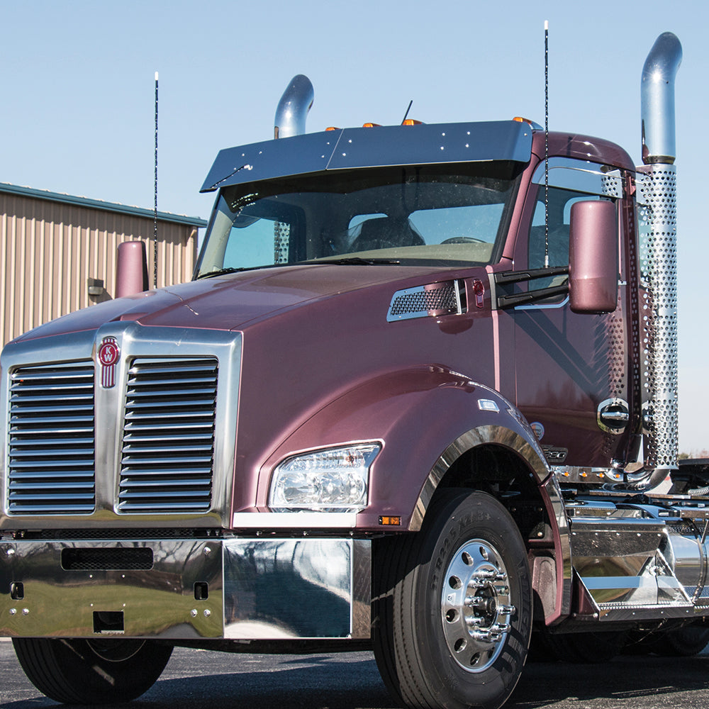 Kenworth T680, T880, W990 Day Cab 11" Drop Visor - Standard Mount