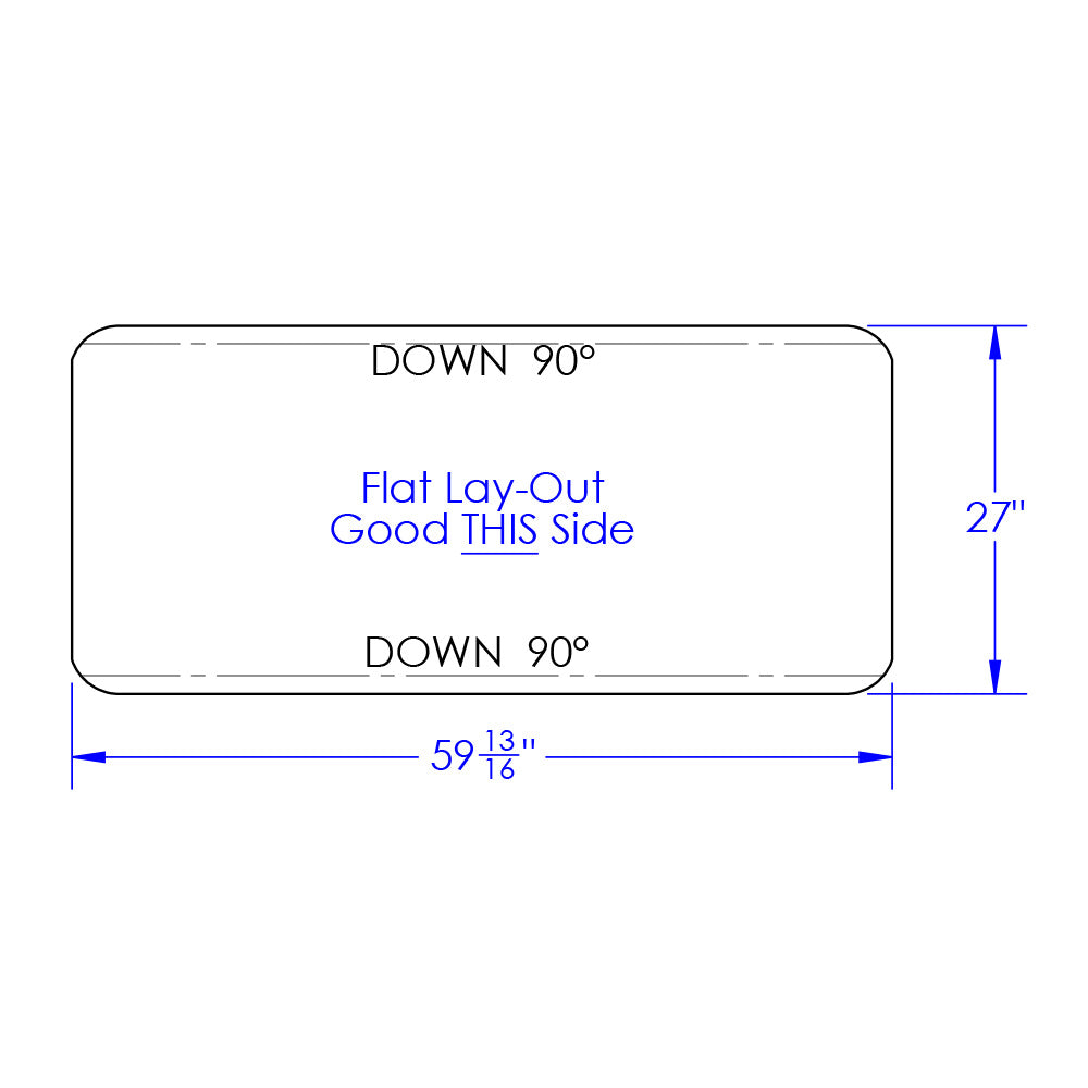 47" Smooth Aluminum Full Radius Single Axle Fender