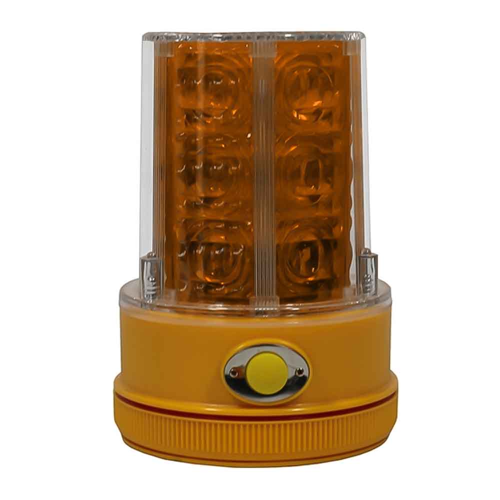 6"H Safety Beacon with 36 Flash Amber LED 75 lb Magnetic Mount Portable Safety Light