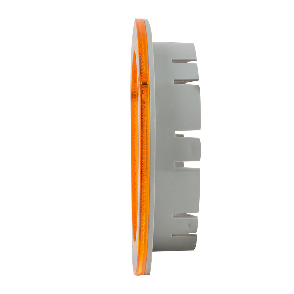 4" Round Reflective Plastic Flange Mounted Light Bezel