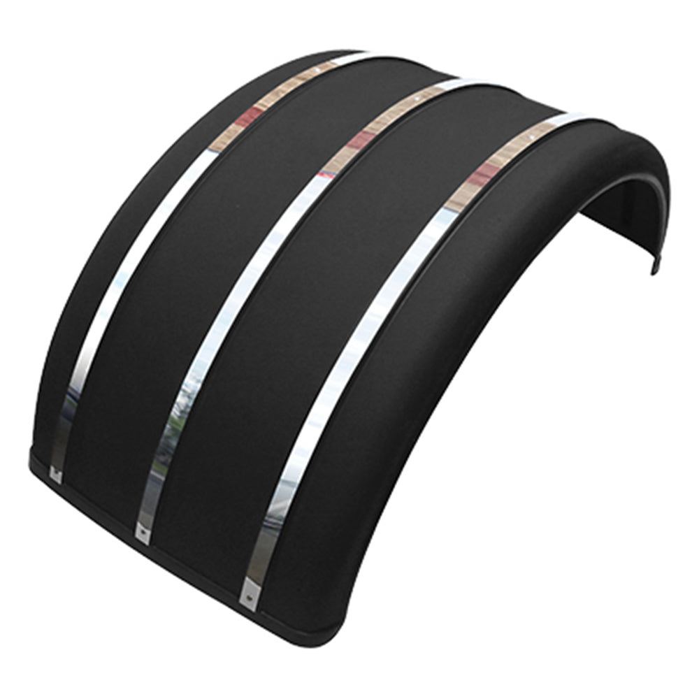 Poly Single Axle Fender with Stainless Steel Strips