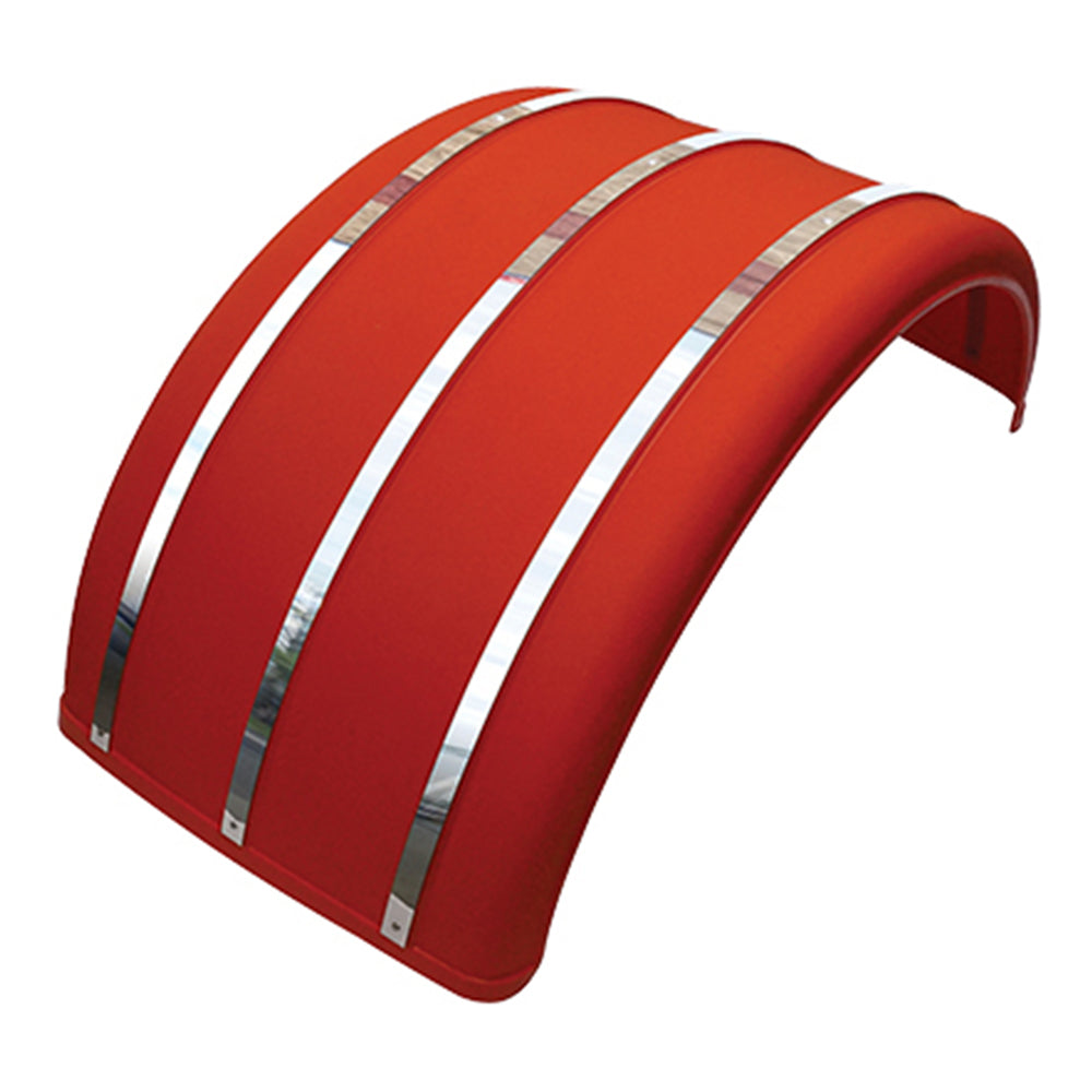 Poly Single Axle Fender with Stainless Steel Strips