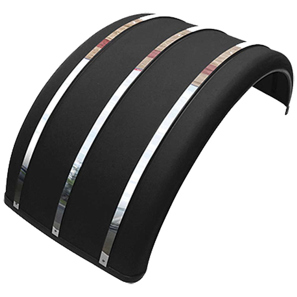 Poly Single Axle Fender with Stainless Steel Strips