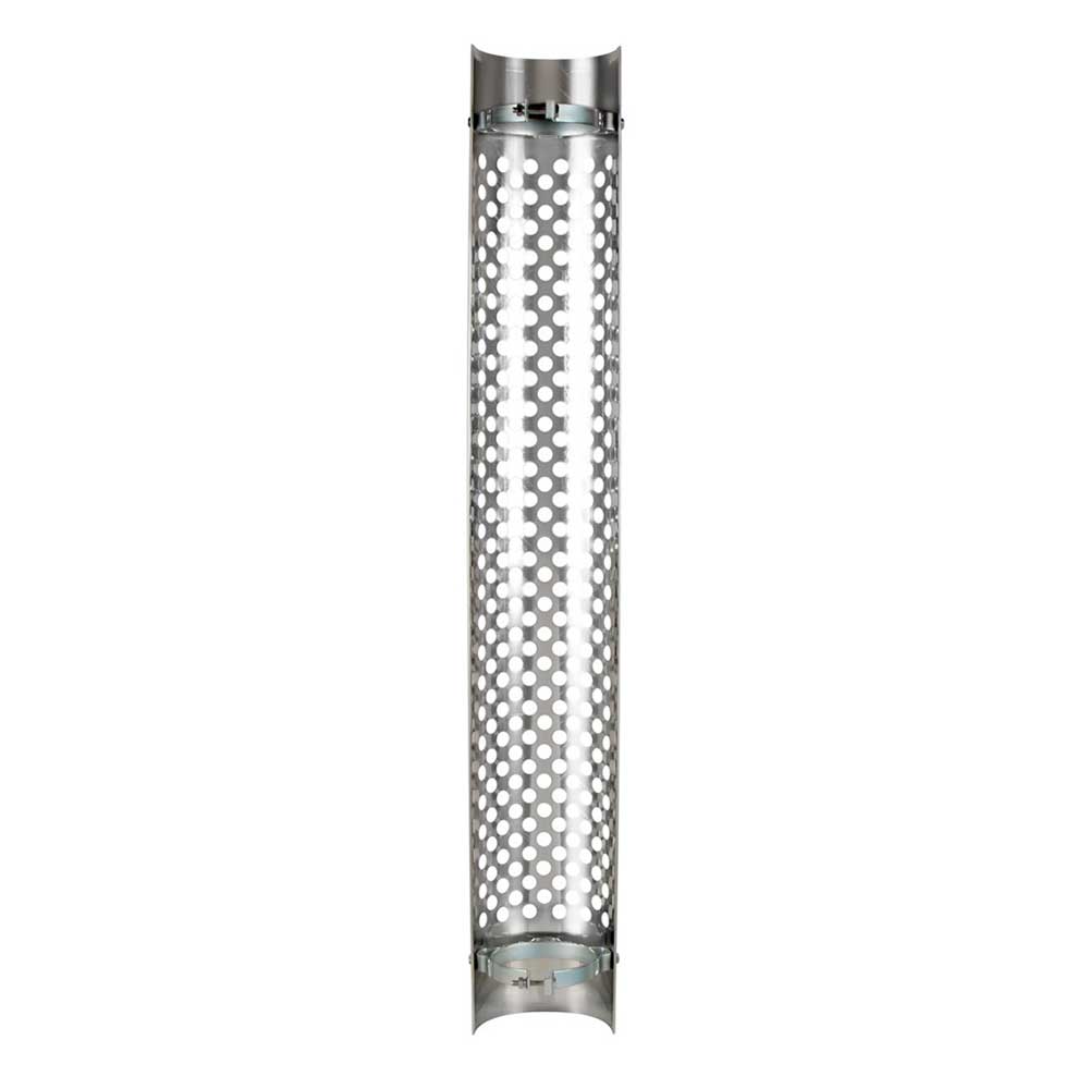 6"D x 48"L 180 Degree SS Muffler Guard with Round Holes