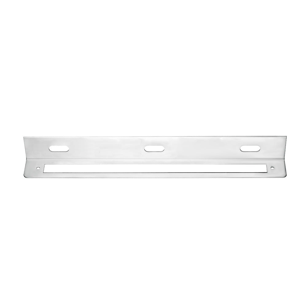 Stainless Steel 12-3/4" Light Bracket with One 12" Light Bar Cut Outs