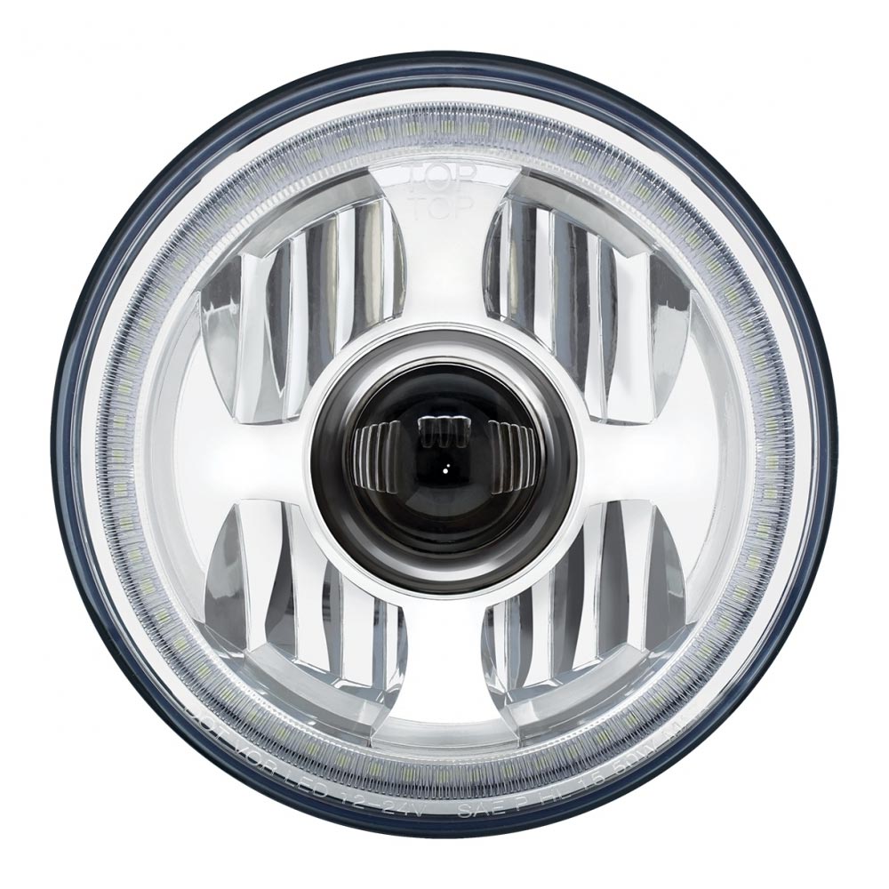 7" LED Projection Headlight with Halo Light