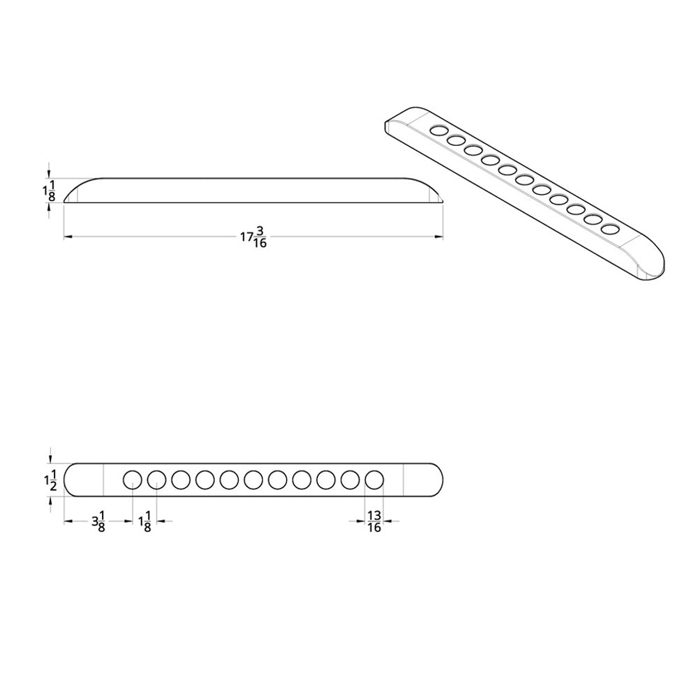 17" LED Light Bar with Eleven Light Cut Outs