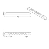 17" LED Light Bar with Eleven Light Cut Outs