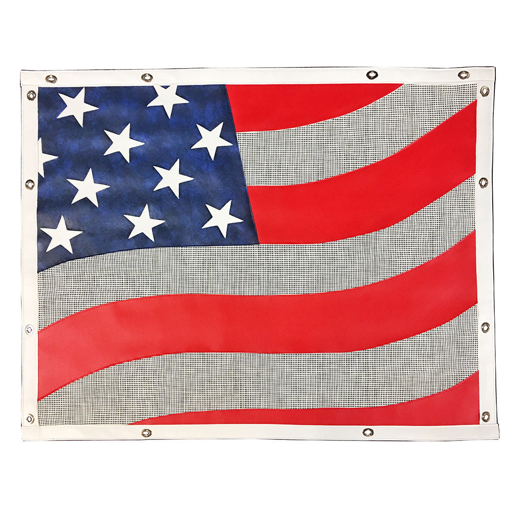 Abstract American Flag Winterfront