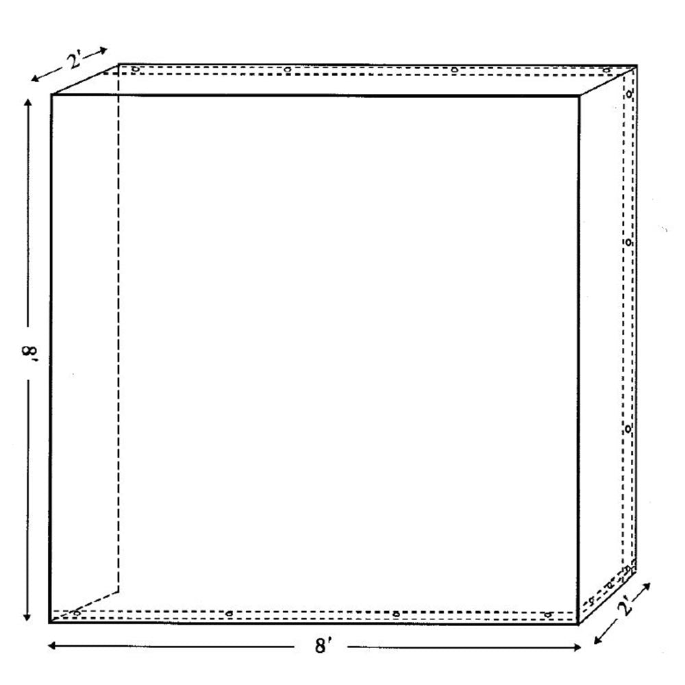 Boxed Smoke Nose Tarp 8'x8'x 2'