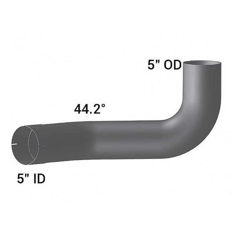 5" Kenworth W900B, W900L, T800 driver side elbow OEM #M66-1216CP, close-up