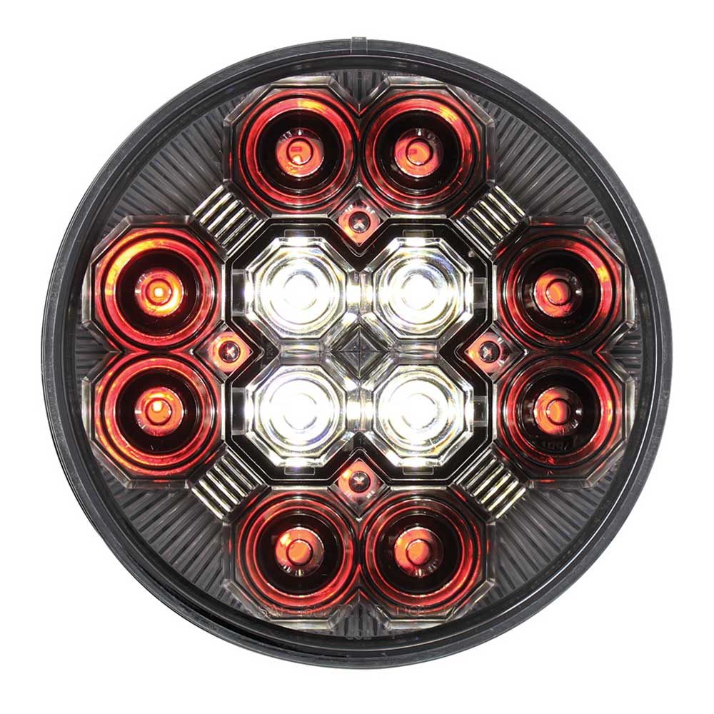 4" Combo 12 LED Stop, Turn, Tail w/ 16 LED Back-Up Light