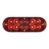 6" Red Oval Combo Stop, Turn, Tail Back-Up LED Light
