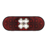 6" Red Oval Combo Stop, Turn, Tail Back-Up LED Light
