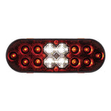6" Red Oval Combo Stop, Turn, Tail Back-Up LED Light