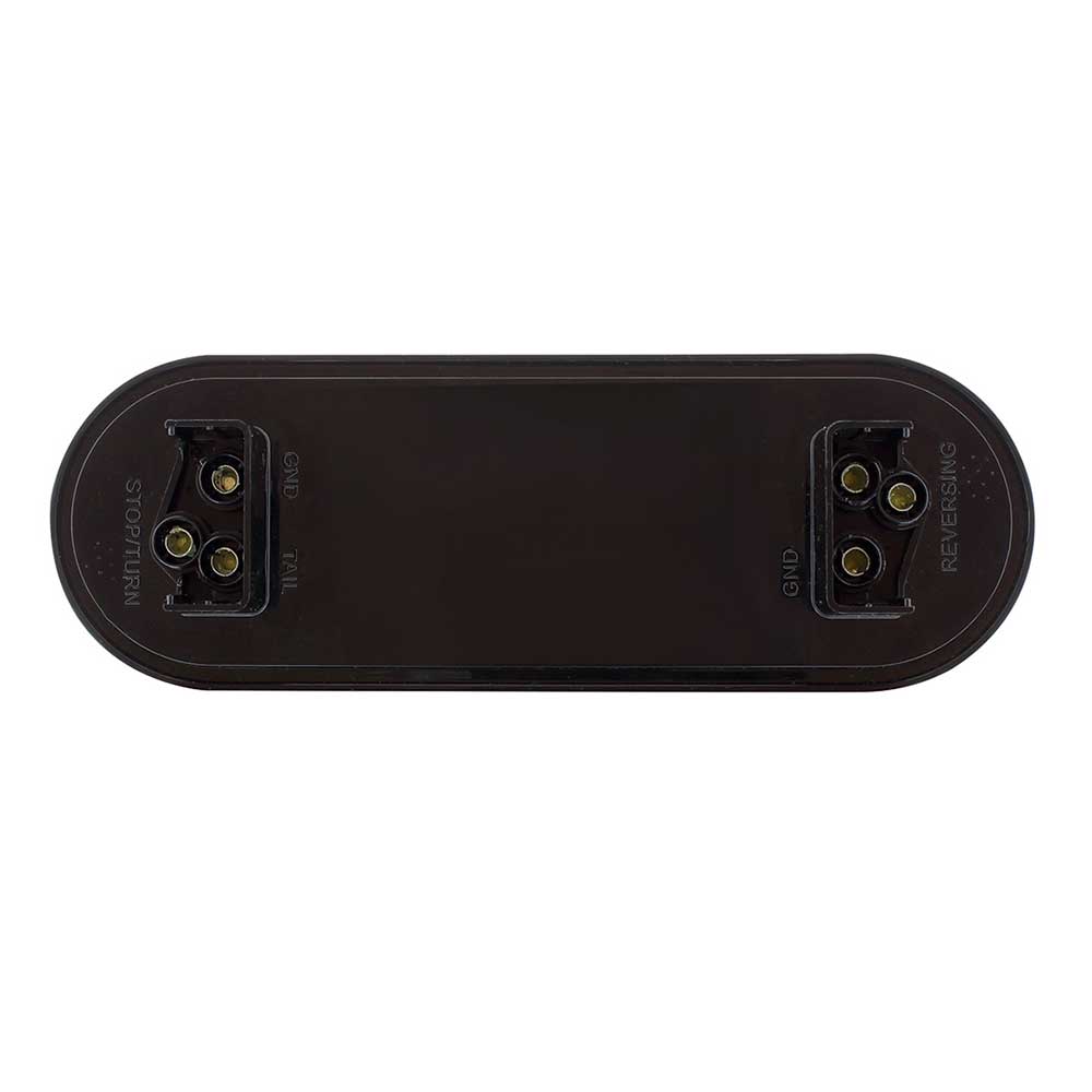 6" Red Oval Combo Stop, Turn, Tail Back-Up LED Light