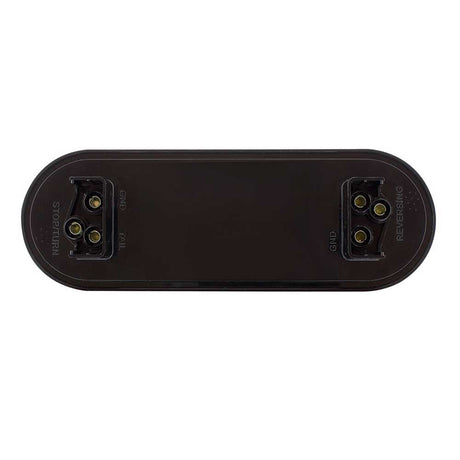 6" Red oval combo stop, turn, tail back-up LED light from another angle