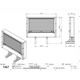 68"H x 78"W x 12"D Cab Rack with Roll-Up Door