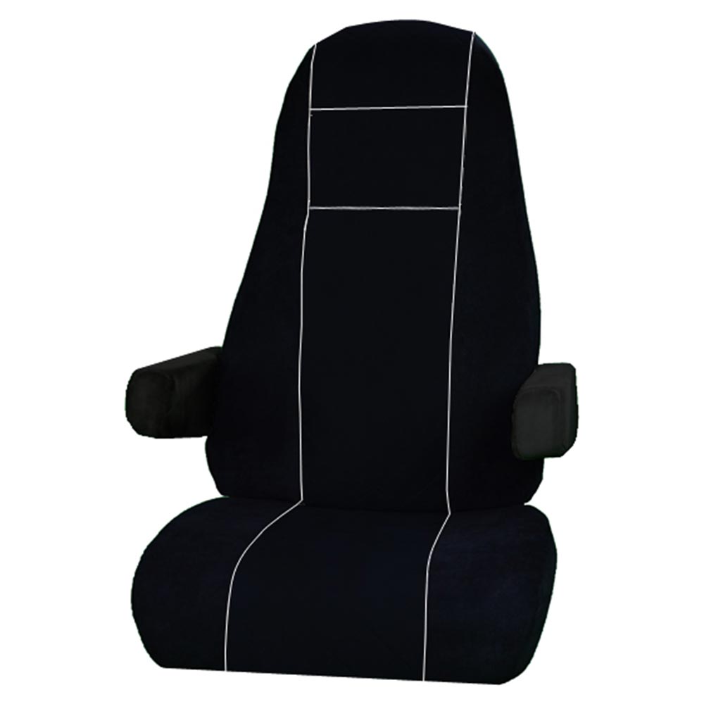 Black Leather & Corduroy Seat Cover for Volvo 2004-18