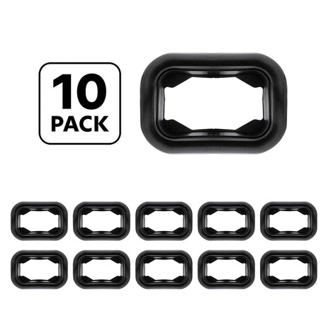 Close-up of rectangular grommet -10 pack