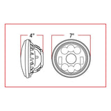 7" LED Black Projector Headlight with Halo