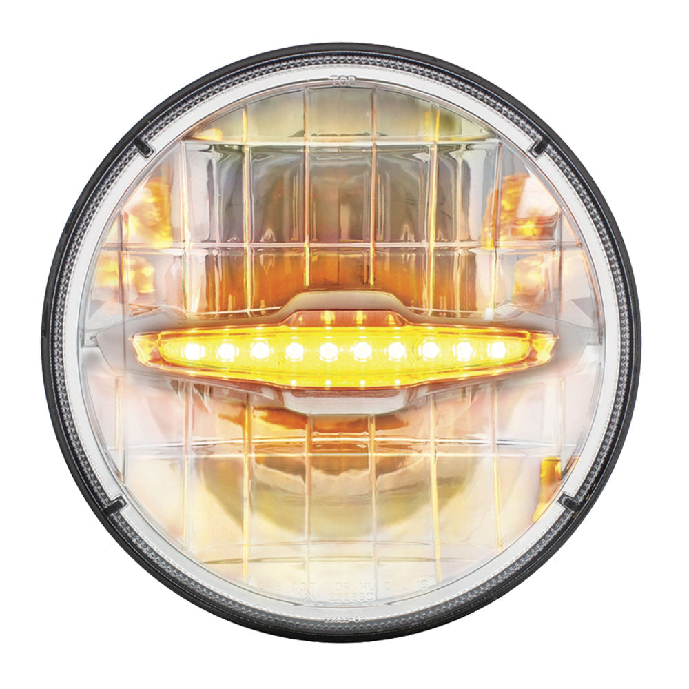 7" LED Headlight with LED Light Bar