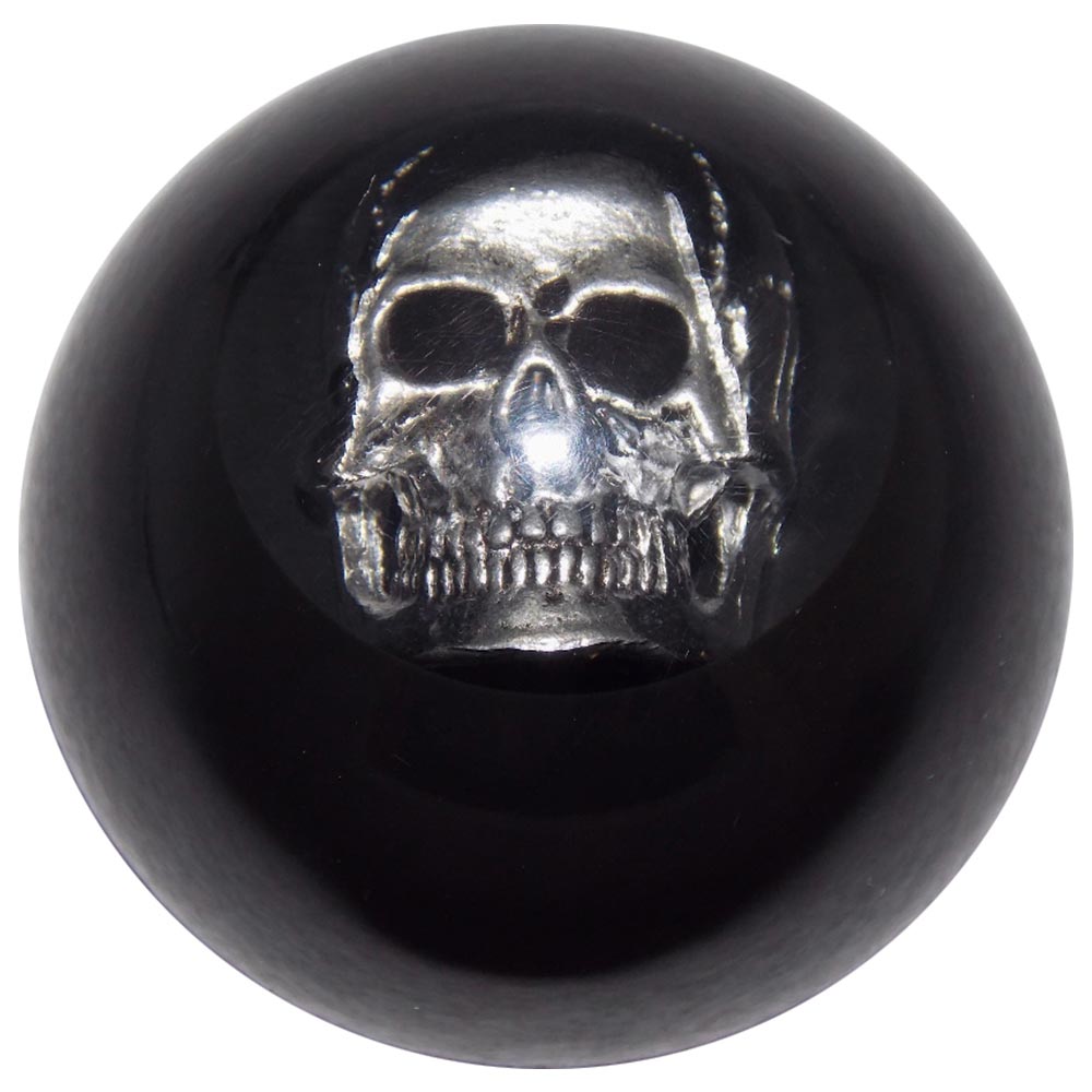 Chrome Skull Black Tractor/Trailer Air Valve Knob
