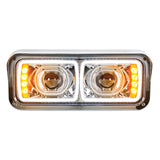 PB, KW, FL and WS High Power Chrome Projection LED Headlight with Turn Signal and Position Light Bar