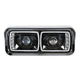 PB, KW, FL and WS High Power Blackout Projection LED Headlight with Turn Signal and Position Light Bar